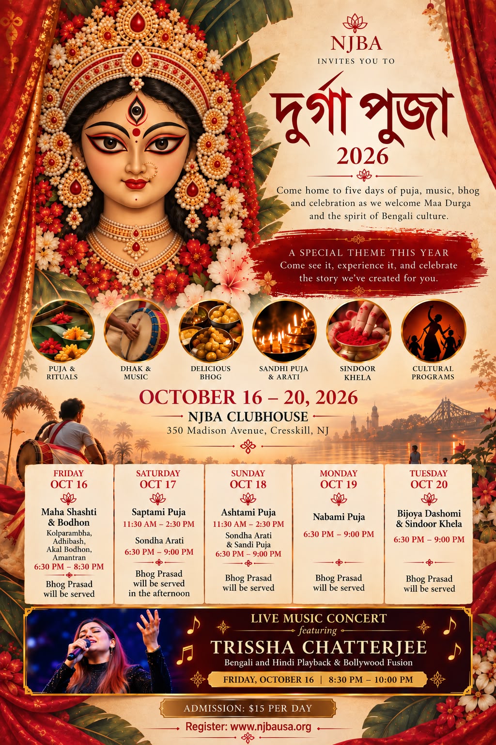 Durga Puja 2026 flyer