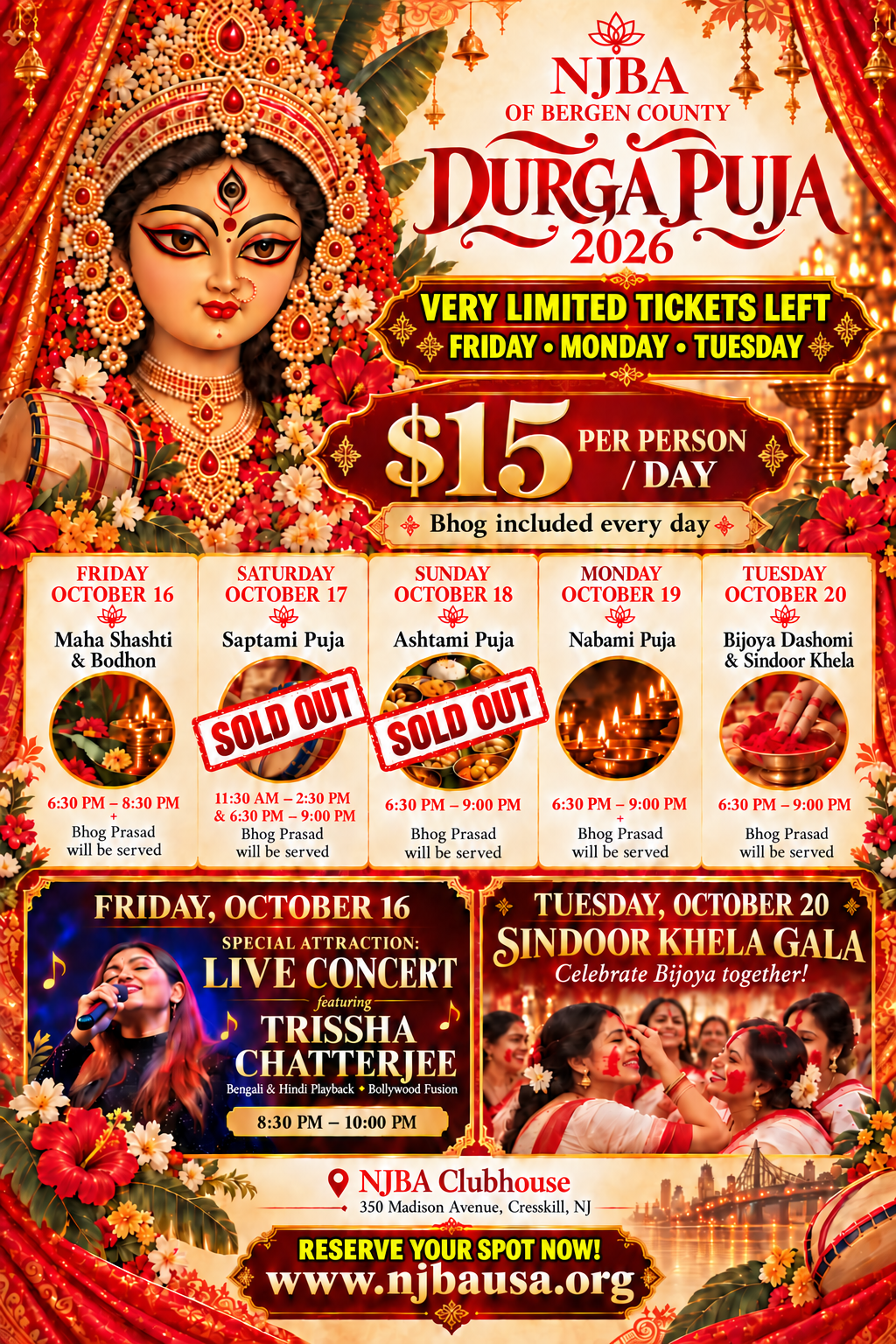 Durga Puja 2026 flyer
