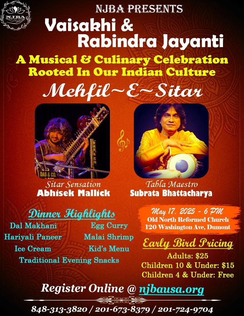 Vaisakhi & Rabindra Jayanti 2025 flyer